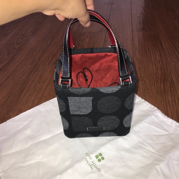 Kate Spade Black & Grey Dream Box Bucket Bag